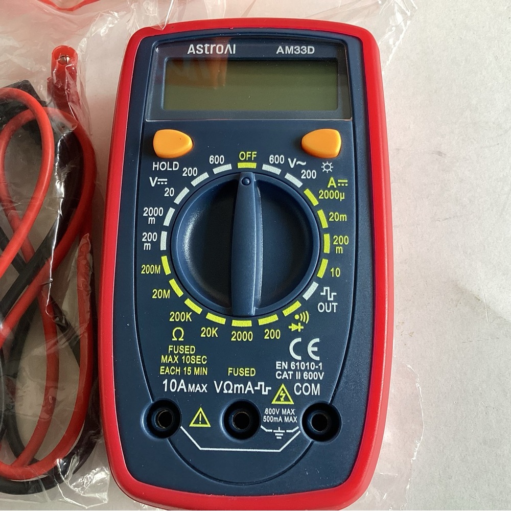 AstroAI Digital Multimeter 2000 Counts, Model AM33D - Picture 7 of 8